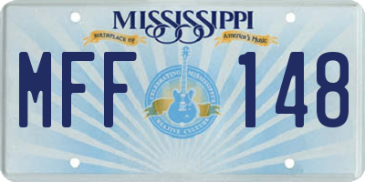 MS license plate MFF148