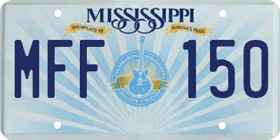 MS license plate MFF150
