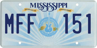 MS license plate MFF151
