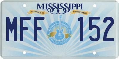 MS license plate MFF152
