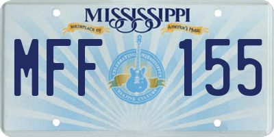 MS license plate MFF155