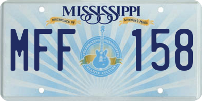 MS license plate MFF158
