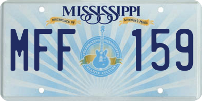 MS license plate MFF159