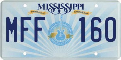 MS license plate MFF160