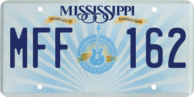 MS license plate MFF162