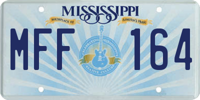 MS license plate MFF164