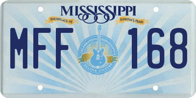 MS license plate MFF168