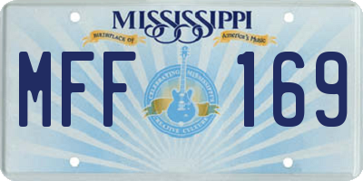MS license plate MFF169