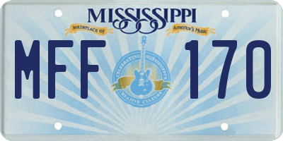 MS license plate MFF170