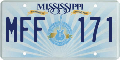 MS license plate MFF171