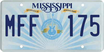 MS license plate MFF175