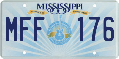 MS license plate MFF176