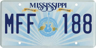 MS license plate MFF188