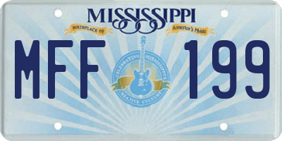 MS license plate MFF199
