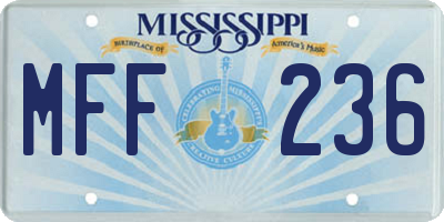 MS license plate MFF236