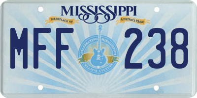 MS license plate MFF238