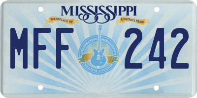 MS license plate MFF242
