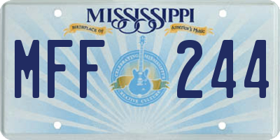 MS license plate MFF244