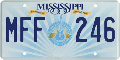 MS license plate MFF246