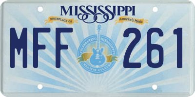 MS license plate MFF261