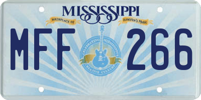 MS license plate MFF266