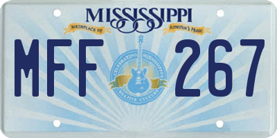 MS license plate MFF267