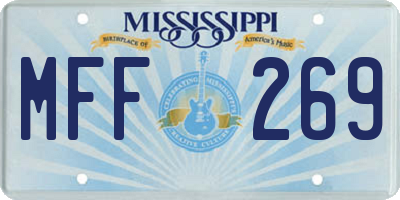 MS license plate MFF269