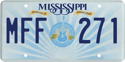 MS license plate MFF271