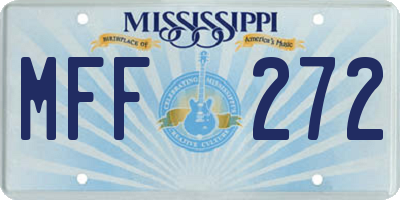 MS license plate MFF272