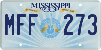 MS license plate MFF273