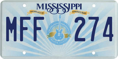 MS license plate MFF274