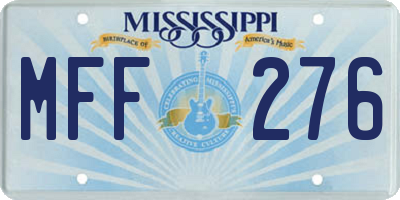 MS license plate MFF276