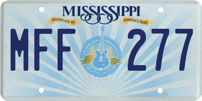 MS license plate MFF277