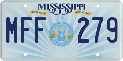 MS license plate MFF279