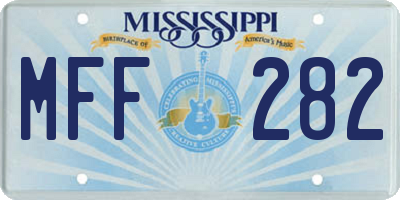 MS license plate MFF282