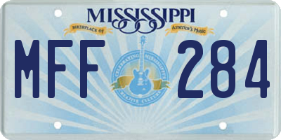 MS license plate MFF284