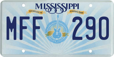 MS license plate MFF290