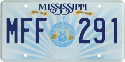MS license plate MFF291