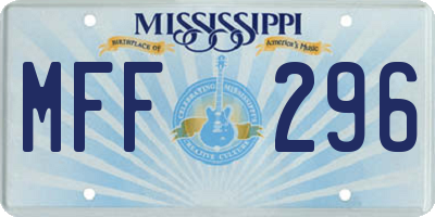 MS license plate MFF296