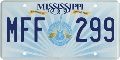 MS license plate MFF299