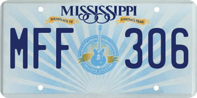 MS license plate MFF306