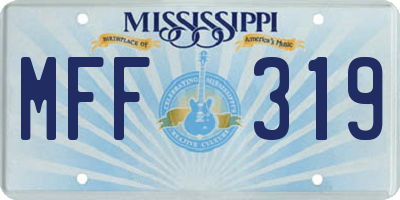 MS license plate MFF319
