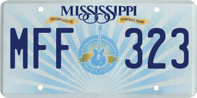MS license plate MFF323