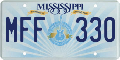 MS license plate MFF330