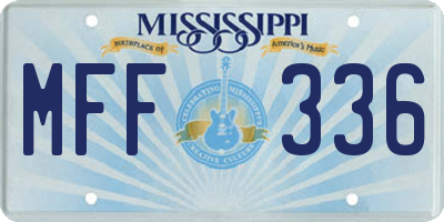 MS license plate MFF336