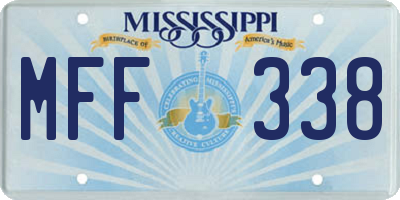 MS license plate MFF338