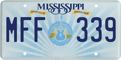 MS license plate MFF339