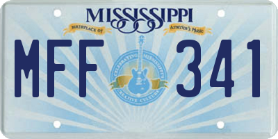 MS license plate MFF341