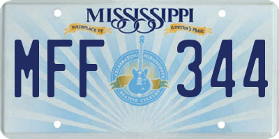 MS license plate MFF344