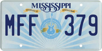 MS license plate MFF379